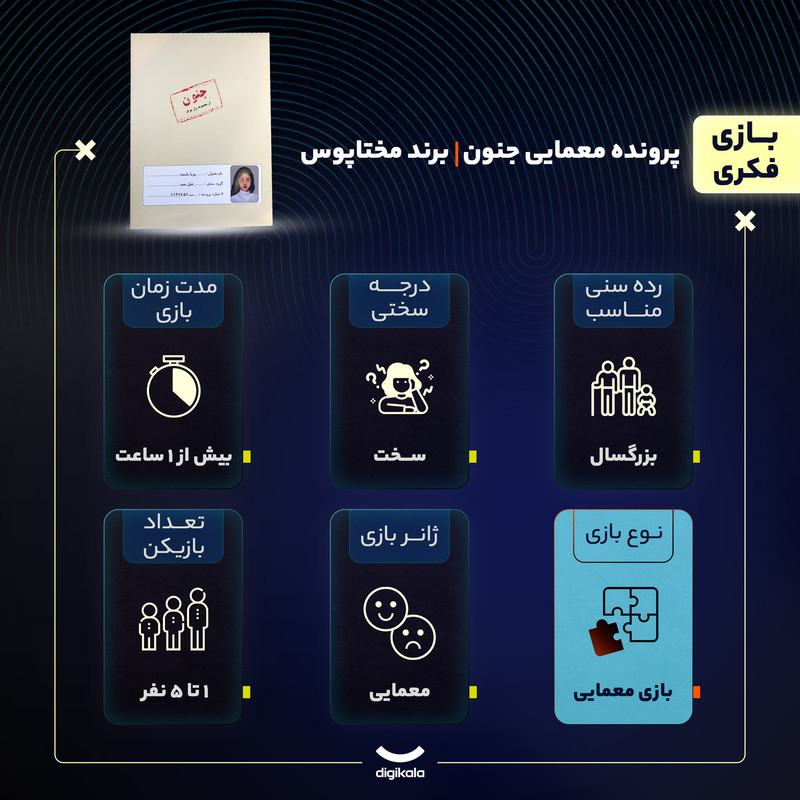 بازی فکری مدل پرونده معمایی