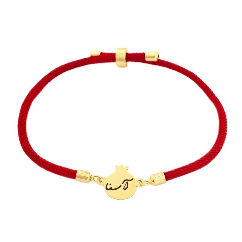 دستبند طلا 18 عیار دخترانه لیردا مدل اسم آسنا nar