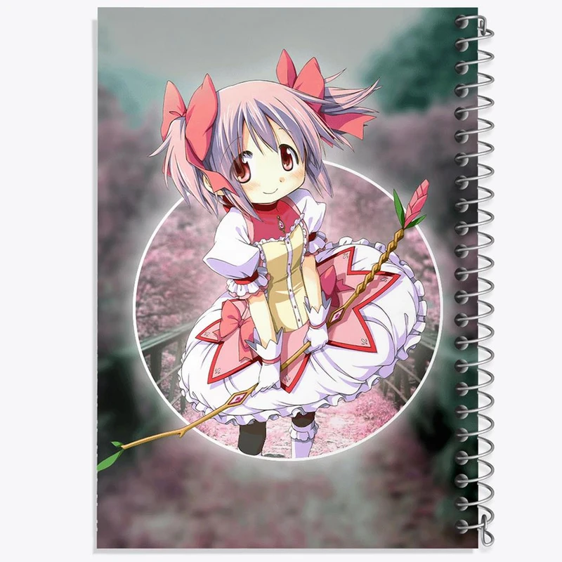 دفتر مشق 50 برگ خندالو مدل مادوکا کانام انیمه مادوکا مجیکا Madoka Magica کد 18403
