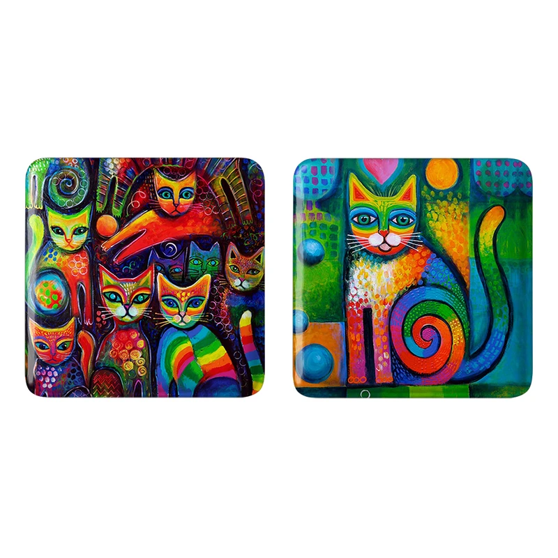 مگنت خندالو مدل نقاشی انتزاعی کد 53195318 مجموعه 2 عددی