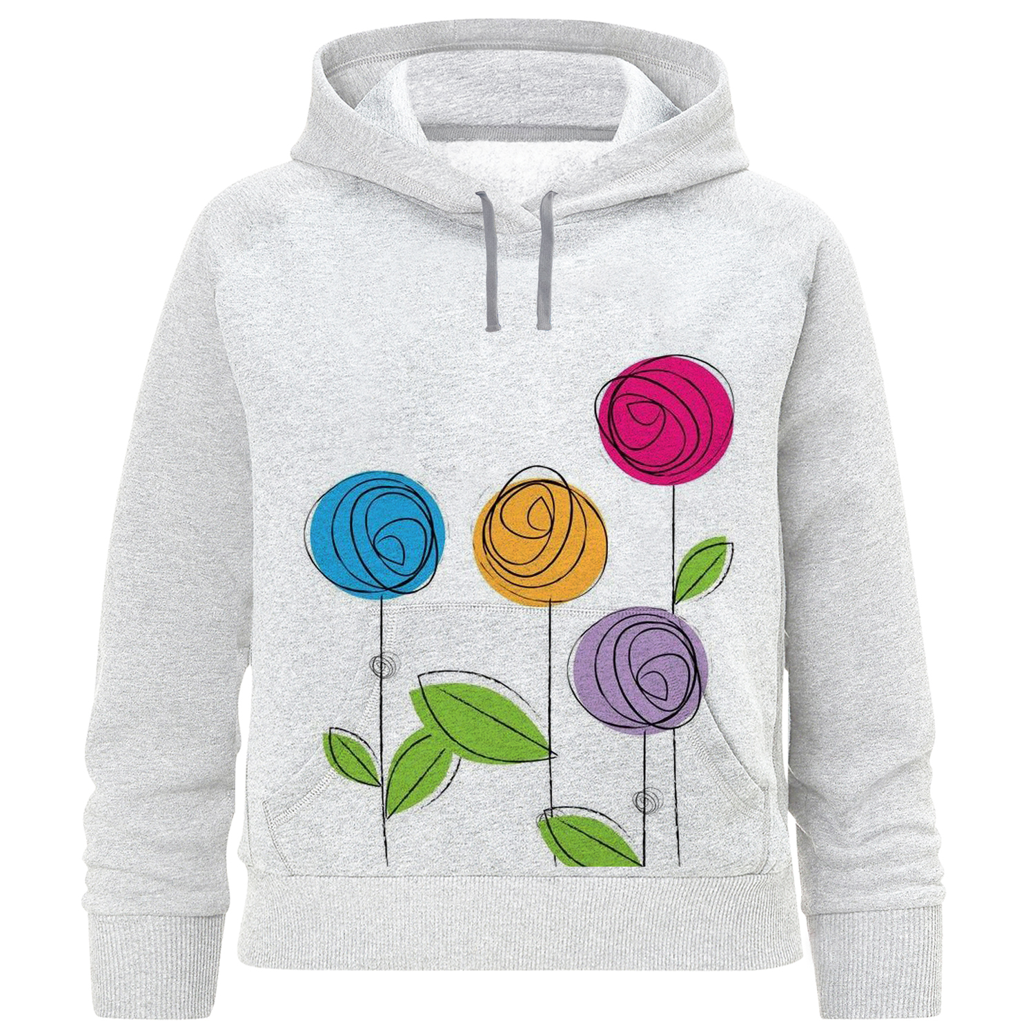 هودی دخترانه مدل گل A144