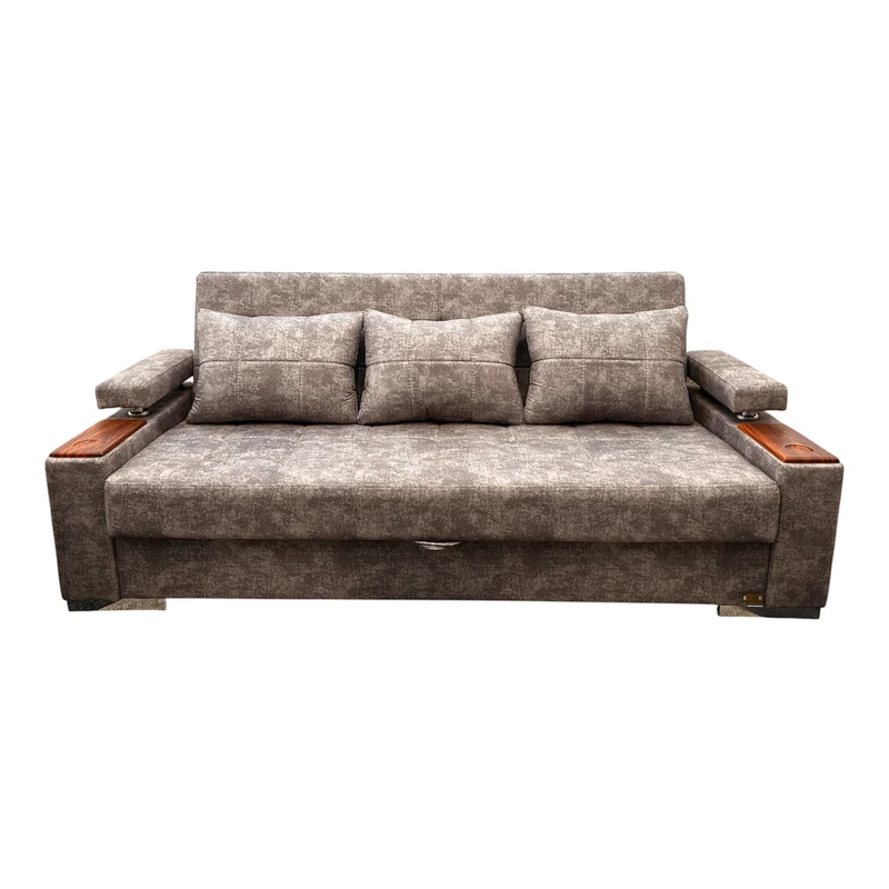 مبل تختخواب شو 3 نفره اورنگ مدل باکسی دسته دوبل 130