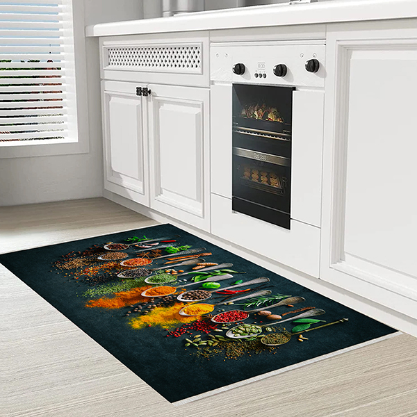 فرش ماشینی مدل آشپزخانه طرح ادویه