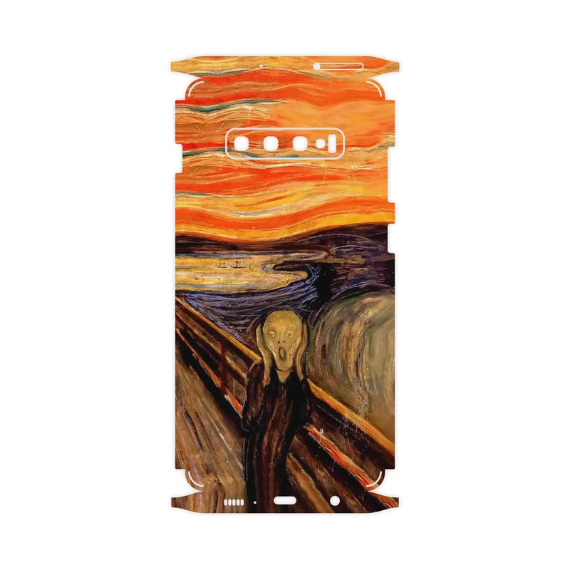 برچسب پوششی ماهوت مدل The Scream of Munch-FullSkin مناسب برای گوشی موبایل سامسونگ Galaxy S10 Plus