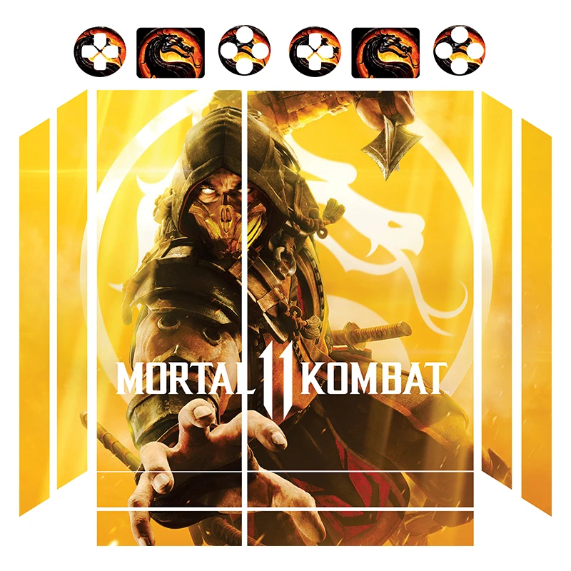 برچسب پلی استیشن 4 فت توییجین وموییجین مدل mortal kombat 02 مجموعه 16 عددی