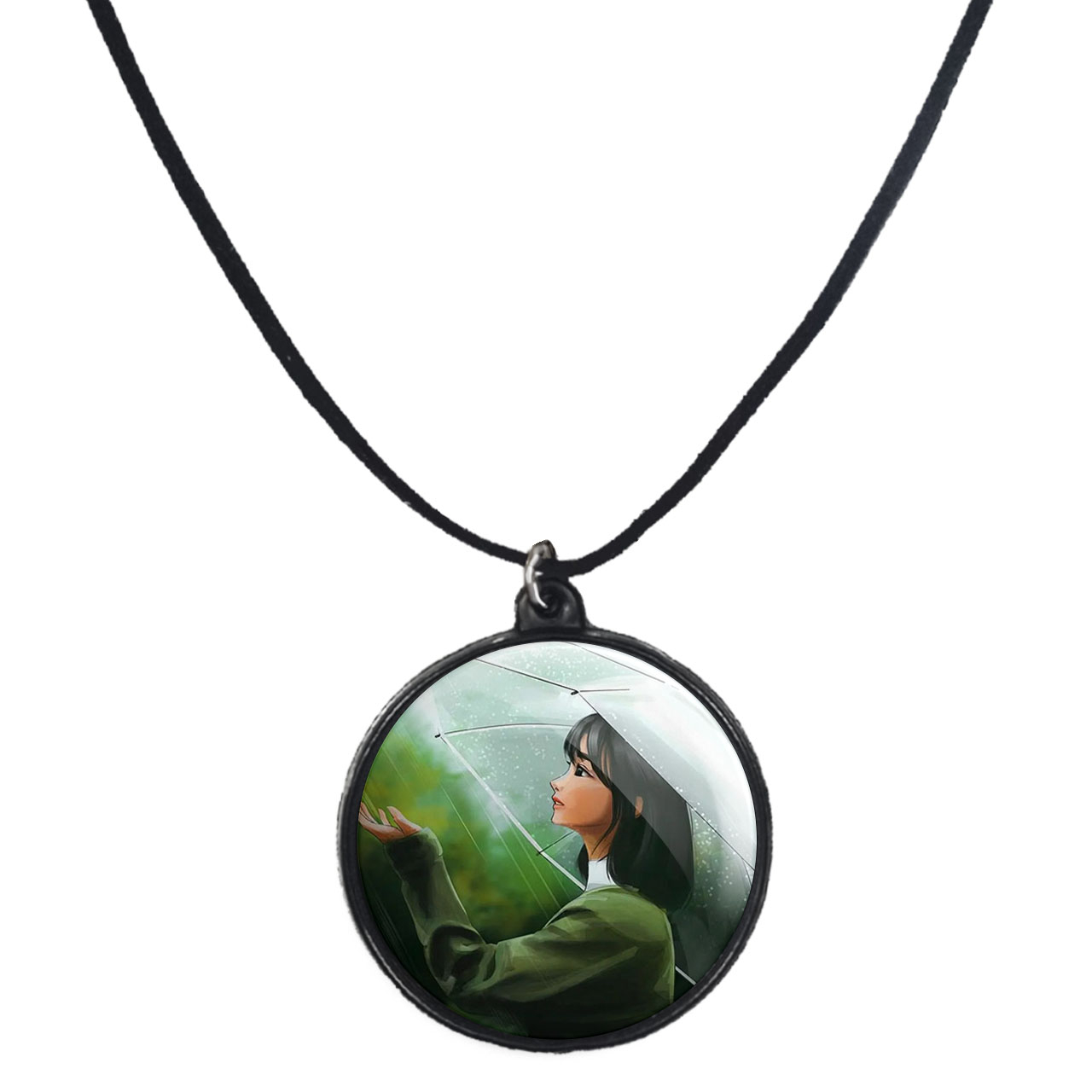 گردنبند پرمانه طرح دخترونه کد pmb.23400 مدل دو طرفه