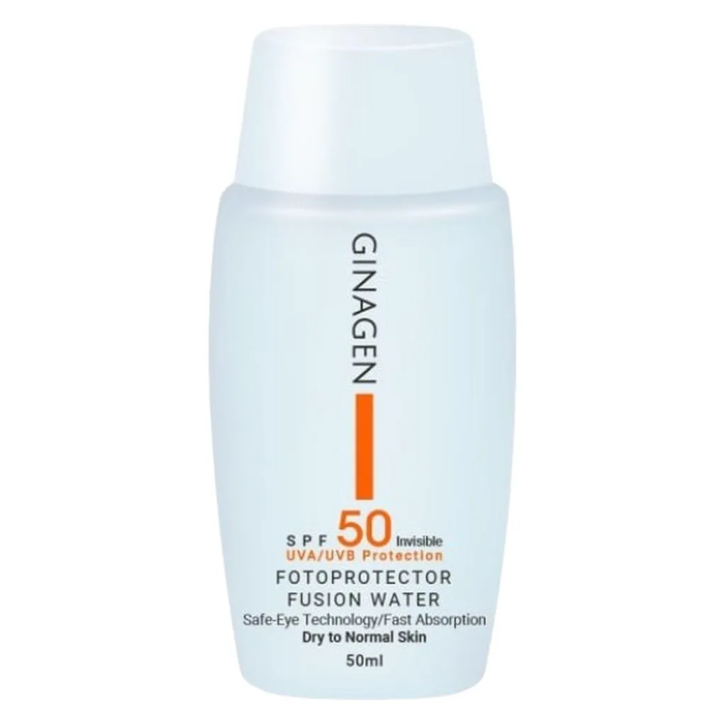 کرم ضدآفتاب بی‌رنگ ژیناژن مدل SPF50، مناسب پوست‌های معمولی و خشک، حجم 50 میلی‌لیتر