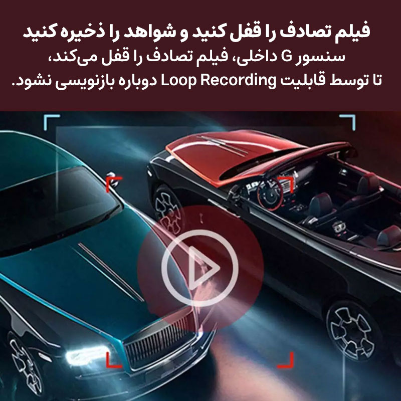 دوربین ثبت وقایع خودرو انی تک مدل M12+ 2K WiFi به همراه دوربین عقب و GPS