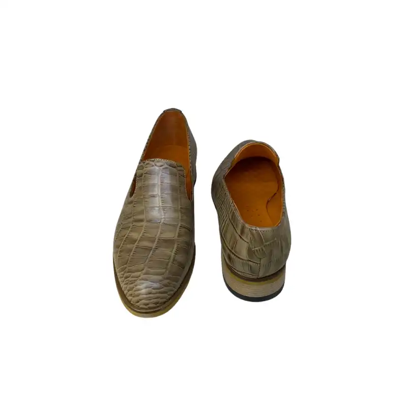 کفش زنانه مدل کوکو041ساده چرم طبیعی رنگ کرمی