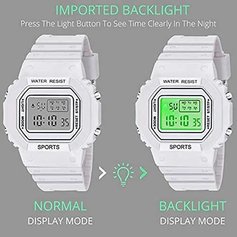 ساعت مچی دیجیتال مدل بند سیلیکونی کرنومتردار کد 4