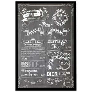 تابلو نوری بکلیت طرح منو کافه مدل لایت باکسی B155