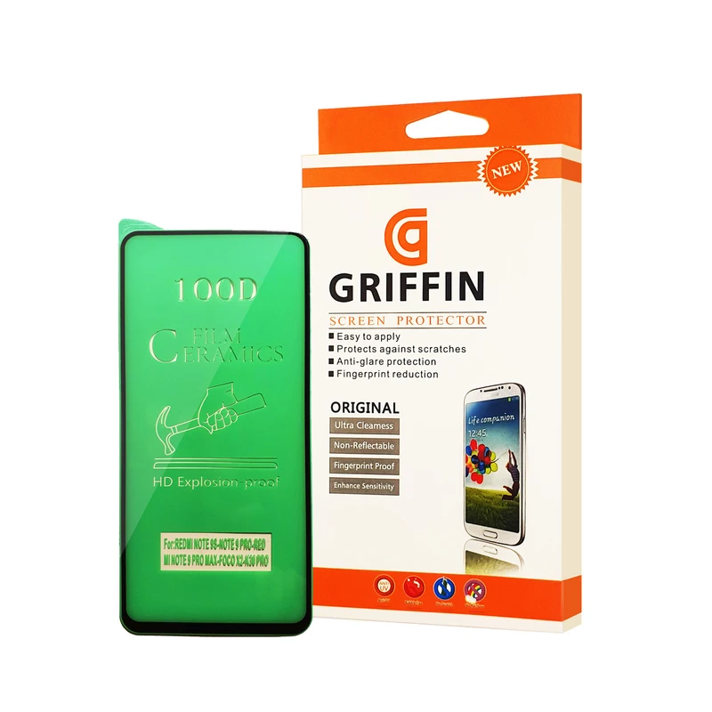 محافظ صفحه نمایش سرامیکی گریفین مدل FLCRG GN st مناسب برای گوشی موبایل شیائومی Redmi Note 9 Pro Max