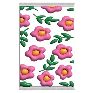 فرش پارچه‌ای دفه مدل فرشینه طرح فانتزی کد 8024