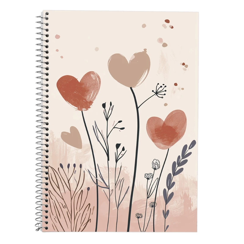 دفتر زبان 50 برگ مدوپد مدل سه خط طرح عاشقانه love کد DF14283