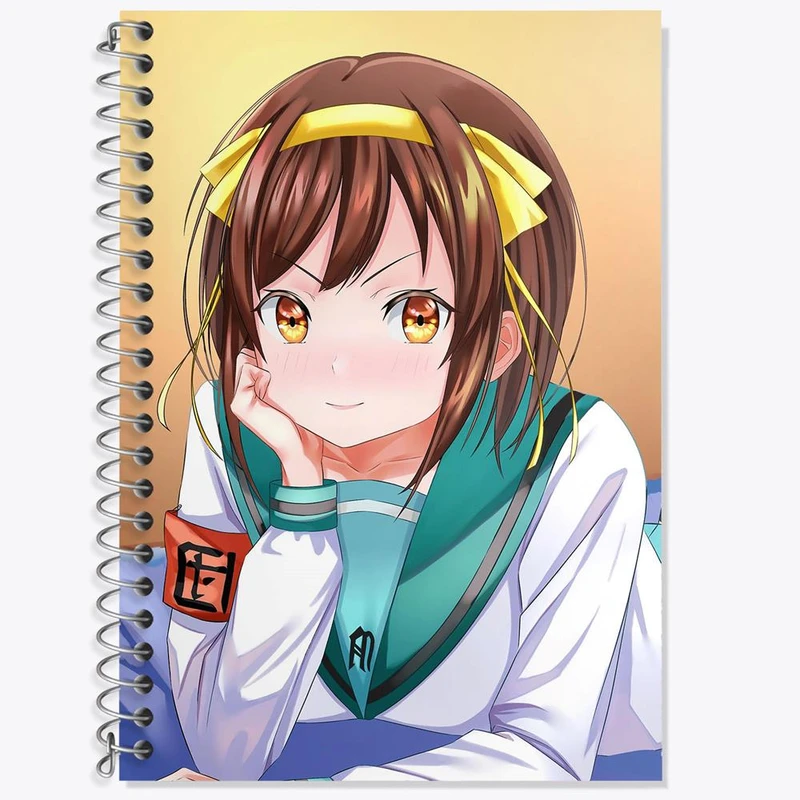 دفتر لغت 50 برگ خندالو مدل هاروهی انیمه ناپدید شدن هارومی سوزومیا The Disappearance of Haruhi Suzumiya کد 23145