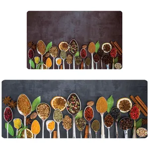 پادری مدل سه لایه رویه مخمل طرح آشپزخانه کد 4603 مجموعه دو عددی