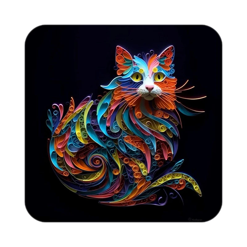 زیر لیوانی کاکتی طرح حیوانات رنگی مدل mp25737