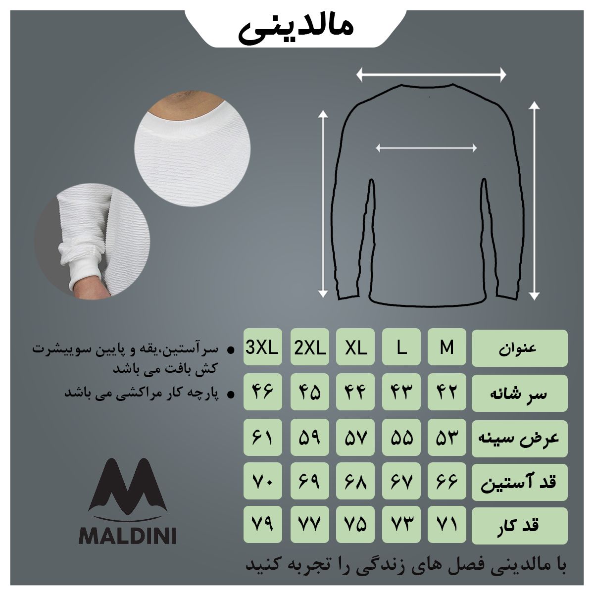 پلیور مردانه مالدینی مدل po-23 -  - 5