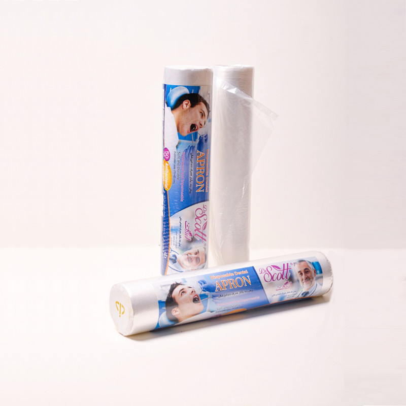 پیش بند یکبار مصرف دندانپزشکی دکتر اسکات مدل Antibacterial-Roll-W بسته 50 عددی