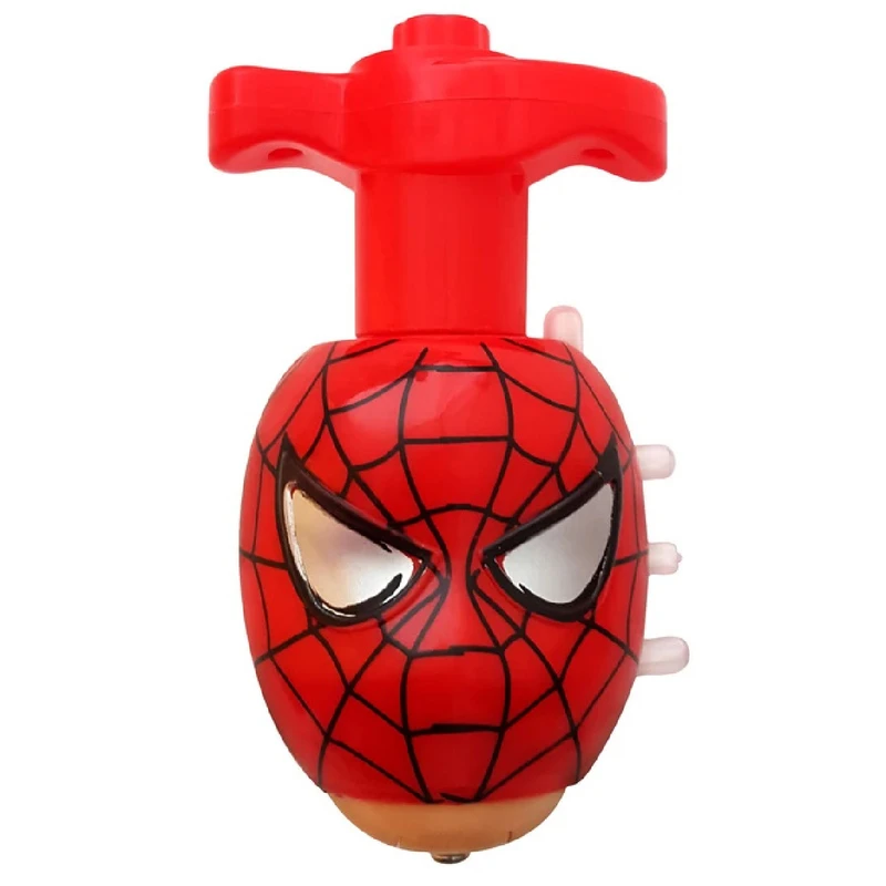 اسباب بازی کوکی دنیای سرگرمی های کمیاب مدل فرفره چراغدار و موزیکال مرد عنکبوتی اسپایدرمن