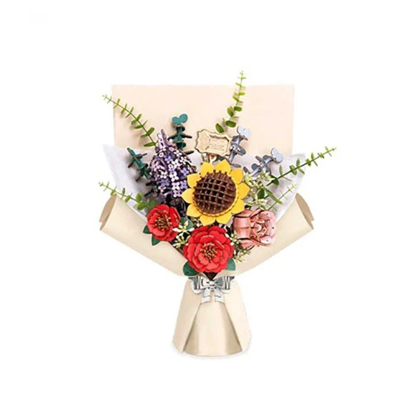 ساختنی 581 تکه مدل باکس گل Wooden Flower Bouquet