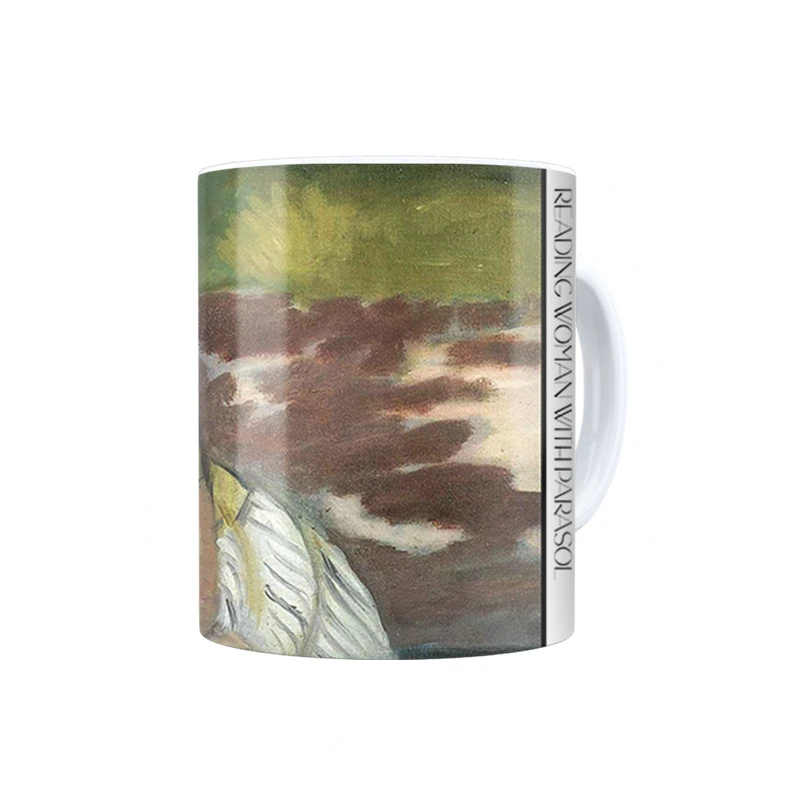 ماگ ترمه طراحان ایده مدل زن کتابخوان با چتر از ماتیس کد art0646