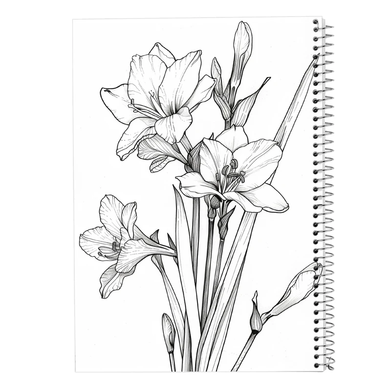 دفتر نت موسیقی 50 برگ مدوپد مدل گل کد DF13934