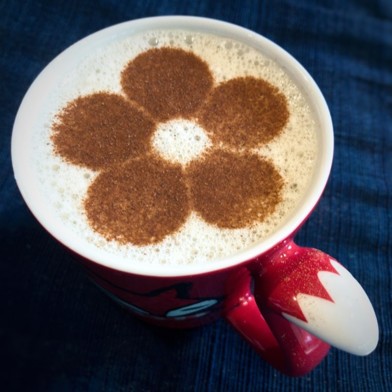 شابلون قهوه مدل Flower