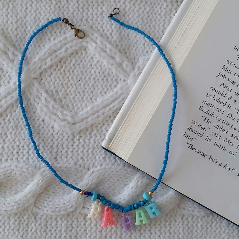 گردنبند دخترانه مدل تابستانی اسم بهار کد G238