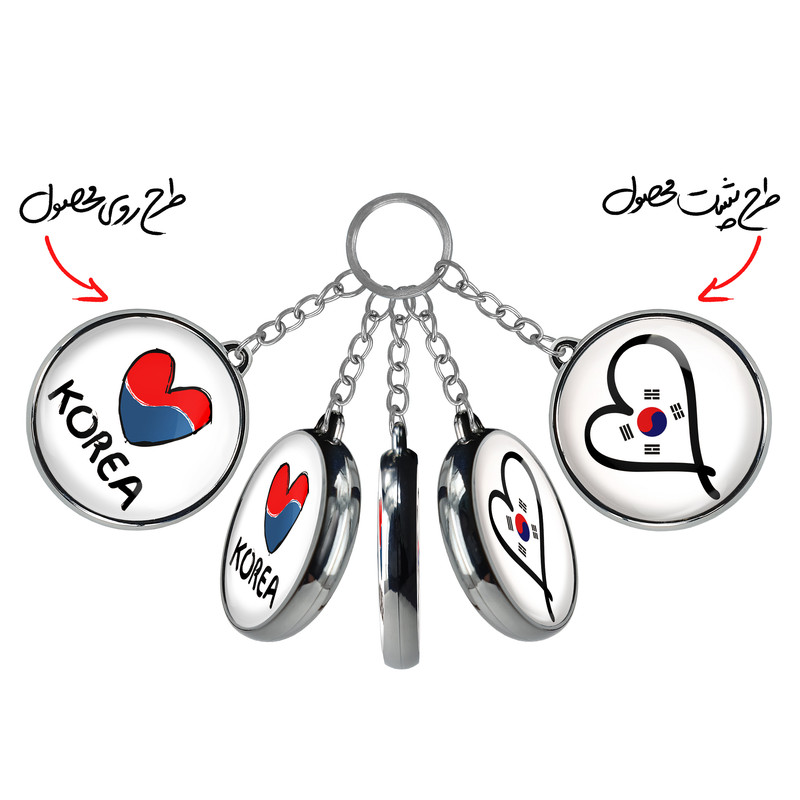 جاکلیدی خندالو طرح پرچم کره جنوبی مدل دوطرفه کد 2055920550