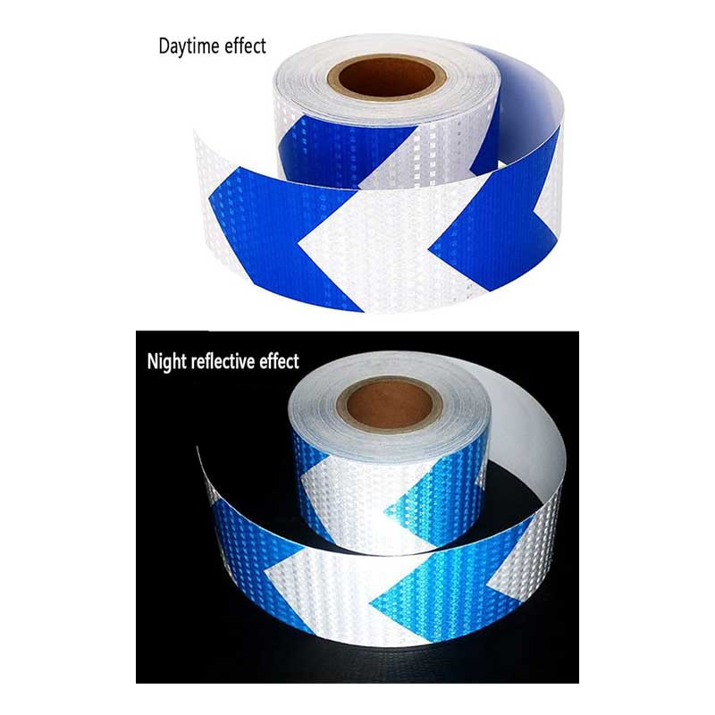 برچسب نوارهشدار لندمون مدل شبرنگ کد NV001 Bw رول یک متری