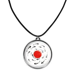 گردنبند خندالو مدل پرچم ژاپن کد 2064220644