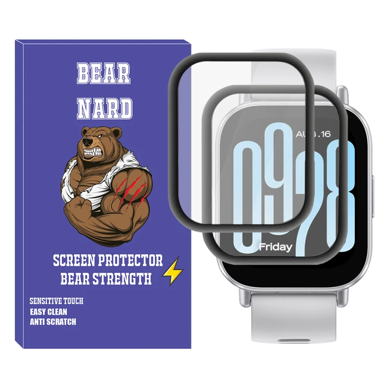 محافظ صفحه نمایش برنارد مدل Pmma-BR مناسب برای ساعت هوشمند شیائومی Redmi Watch 5 Lite بسته دو عددی