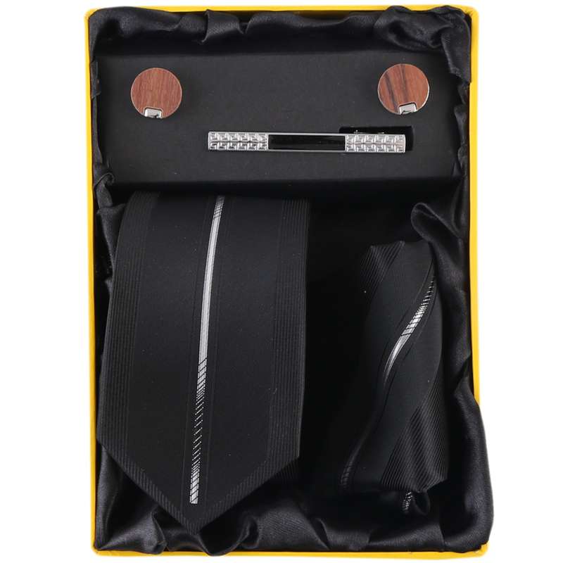 ست کراوات و دستمال جیب و دکمه سردست مردانه فرانکو فروزی مدل F-101830