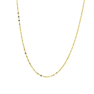 زنجیر پولکی طلا 18 عیار زنانه کاج گلد گالری مدل استار