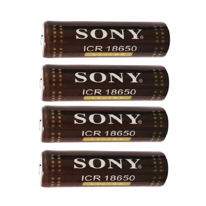 باتری لیتیوم یون قابل شارژ سونی کد ICR-18650 ظرفیت 6000 میلی آمپرساعت بسته 4 عددی