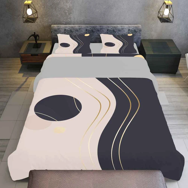 سرویس روتختی مدل خط طلایی TXY732 تک نفره 5 تکه