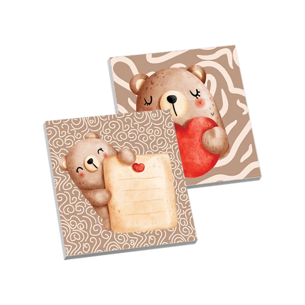 تابلو شاسی لاژید مدل عشق طرح کارتونی مجموعه 2 عددی 