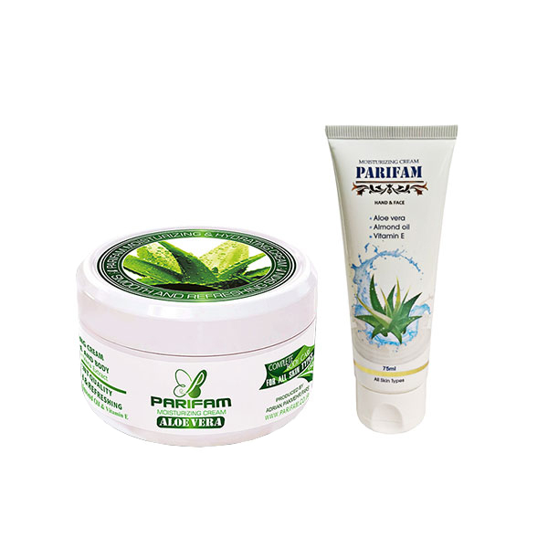 کرم مرطوب کننده پریفام مدل Aloevera حجم 150 میلی لیتر مجموعه 2 عددی