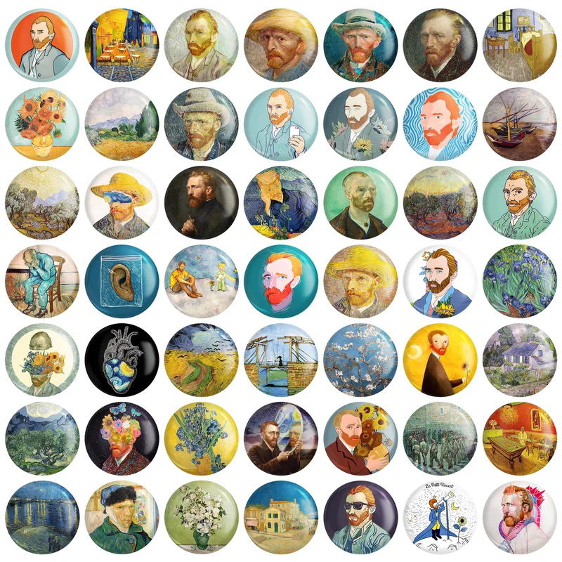 مگنت خندالو مدل ونسان ونگوگ Van Gogh کد 74 بسته 49 عددی