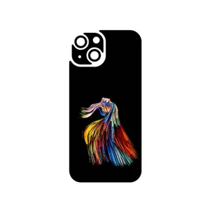 MAHOOT Rainbow Hair Digital Art Cover Sticker for Apple iPhone 15