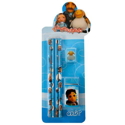 بسته لوازم تحریر آزاده مدل شبنم کد001 مجموعه 6 عددی