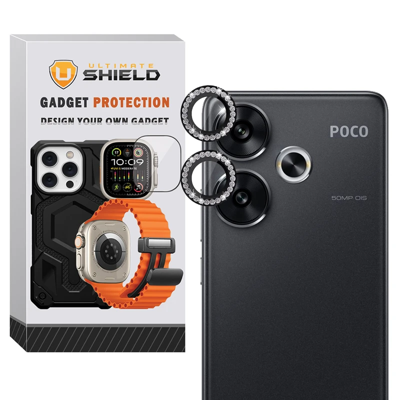 محافظ لنز دوربین رینگی آلتیمیت شیلد مدل Ring-Diamond-UL مناسب برای گوشی موبایل شیائومی Poco F6