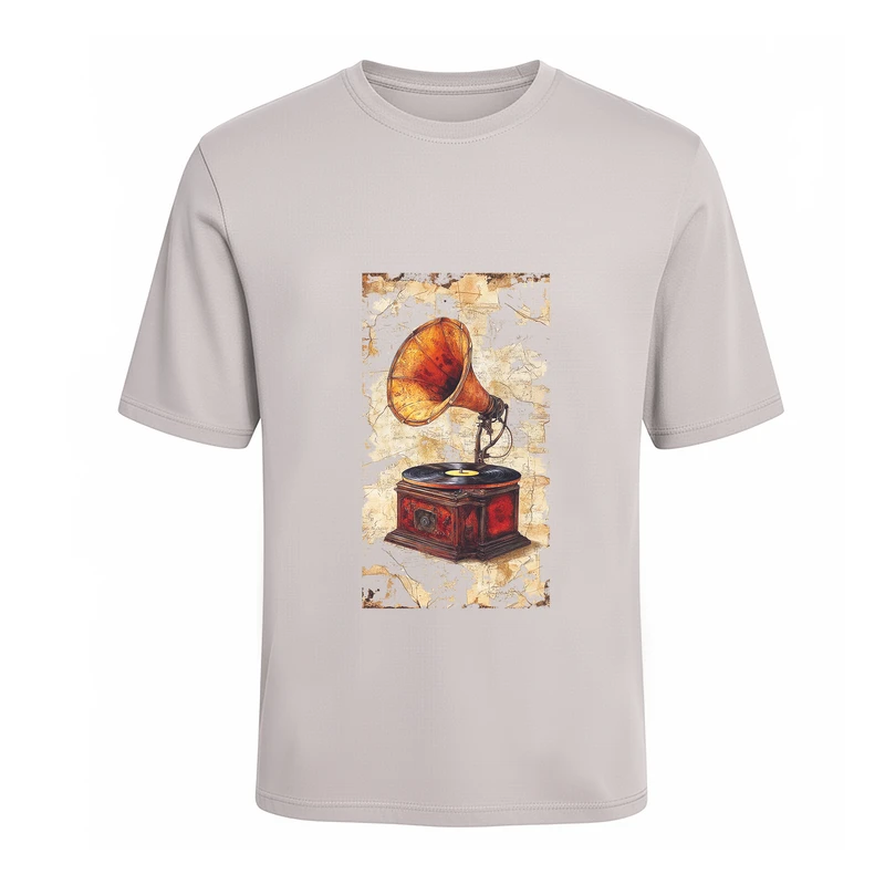تی‌شرت آستین کوتاه مردانه مدل گرامافون