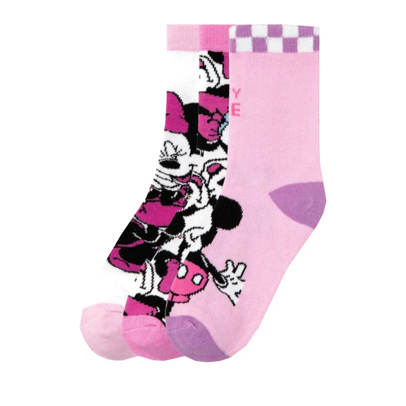 جوراب ساق بلند دخترانه دیزنی مدل 156 مجموعه 3 عددی