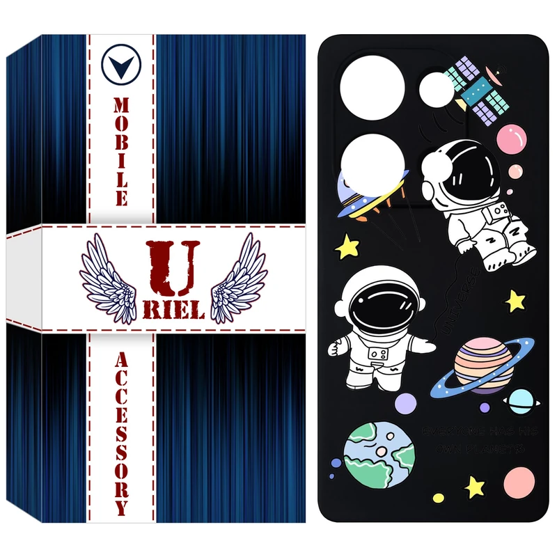 کاور یوریل مدل KSH کد 25 طرح فضانوردان مناسب برای گوشی موبایل شیائومی Poco M6 Pro