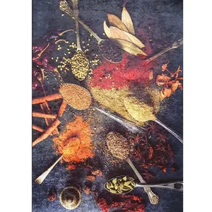 فرش ماشینی مدل آشپزخانه زمینه سورمه ای