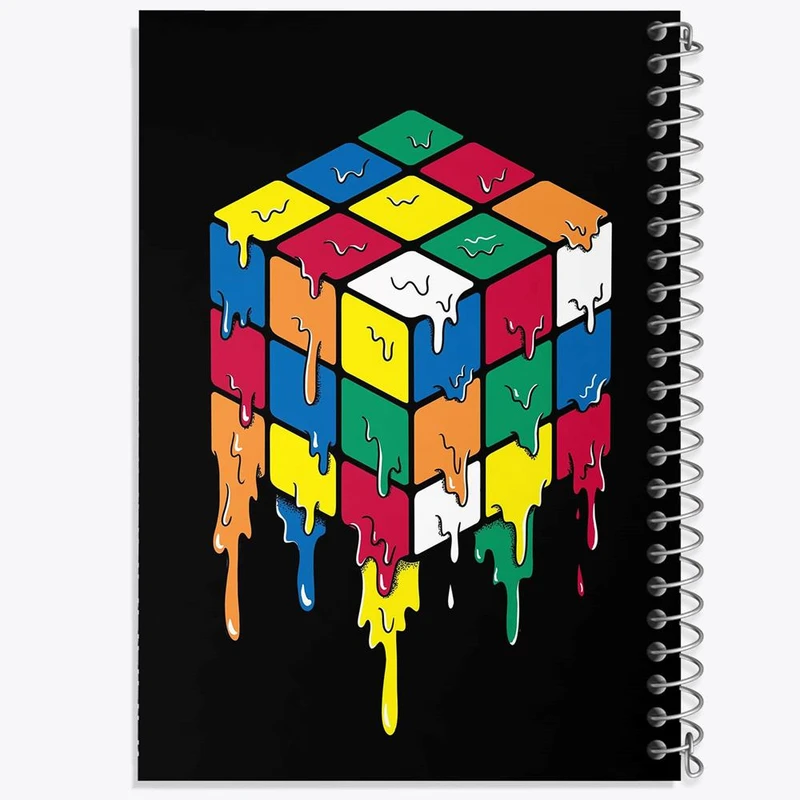 دفتر شطرنجی 50 برگ خندالو طرح مکعب روبیک کد 27816