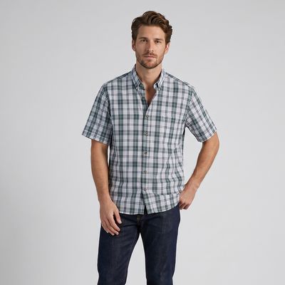 پیراهن آستین کوتاه یقه برگردان با تنخور معمولی (regular fit) مردانه ال سی وایکیکی مدل S529651Z8