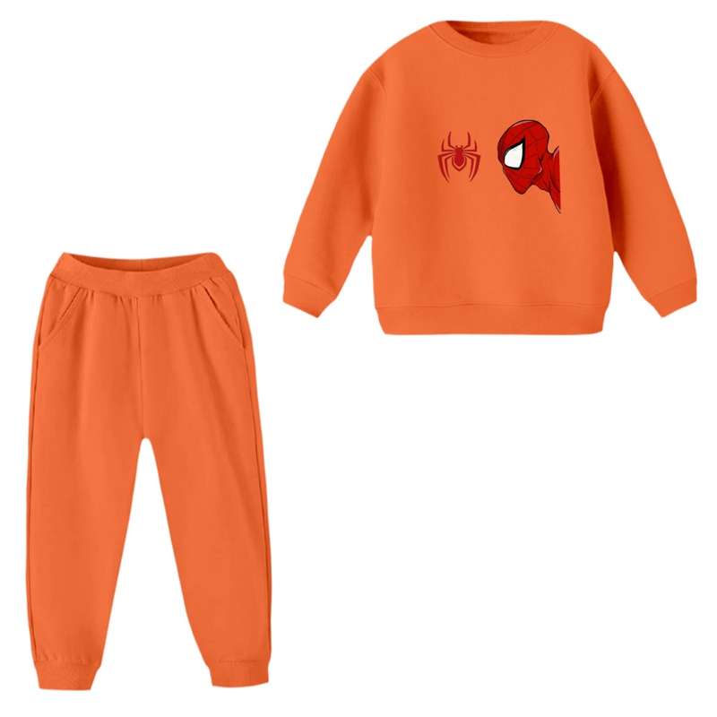 ست سویشرت و شلوار مدل مرد عنکبوتی کد ۱۳ رنگ نارنجی ست سویشرت و شلوار مدل مرد عنکبوتی کد ۱۳ رنگ نارنجی
